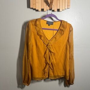 Sunday in Brooklyn Amber Ruffle Blouse